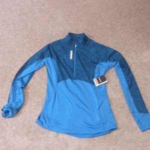 Reebok blue quarter zip